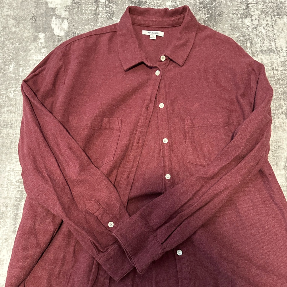 Madewell Burgundy Knit Top